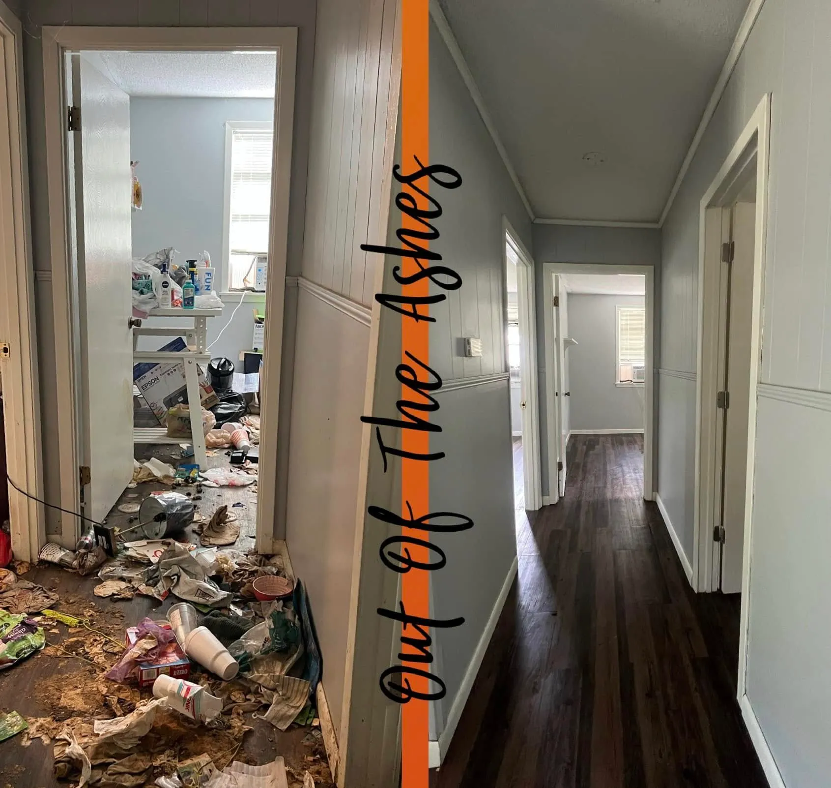 Before and after cleaning or organizing transformation by Out of the Ashes Cleaning Services, photo 13
