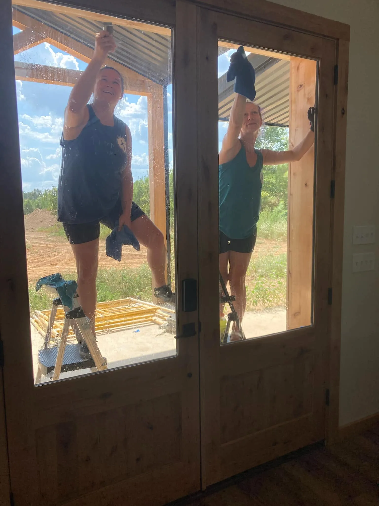Out of the Ashes Cleaning Services team member on the job at a home or new construction site in East Texas, photo 4
